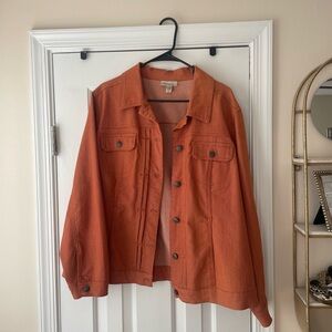 Orange Denim Jacket